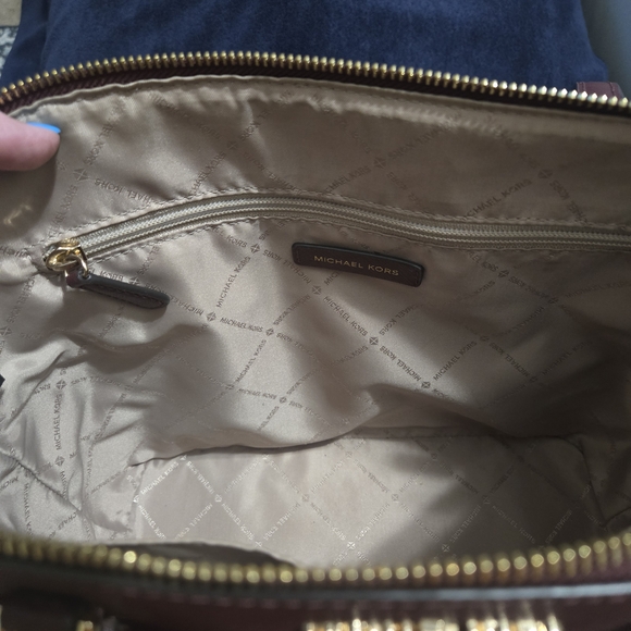 Michael Kors Dark Maroon Tote Bag - Picture 5 of 6